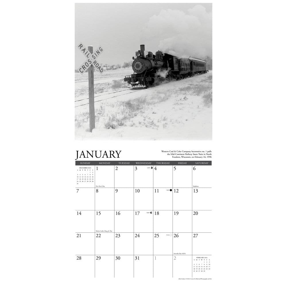 Trains Classic 2024 Wall Calendar Interior Image width=&quot;1000&quot; height=&quot;1000&quot;