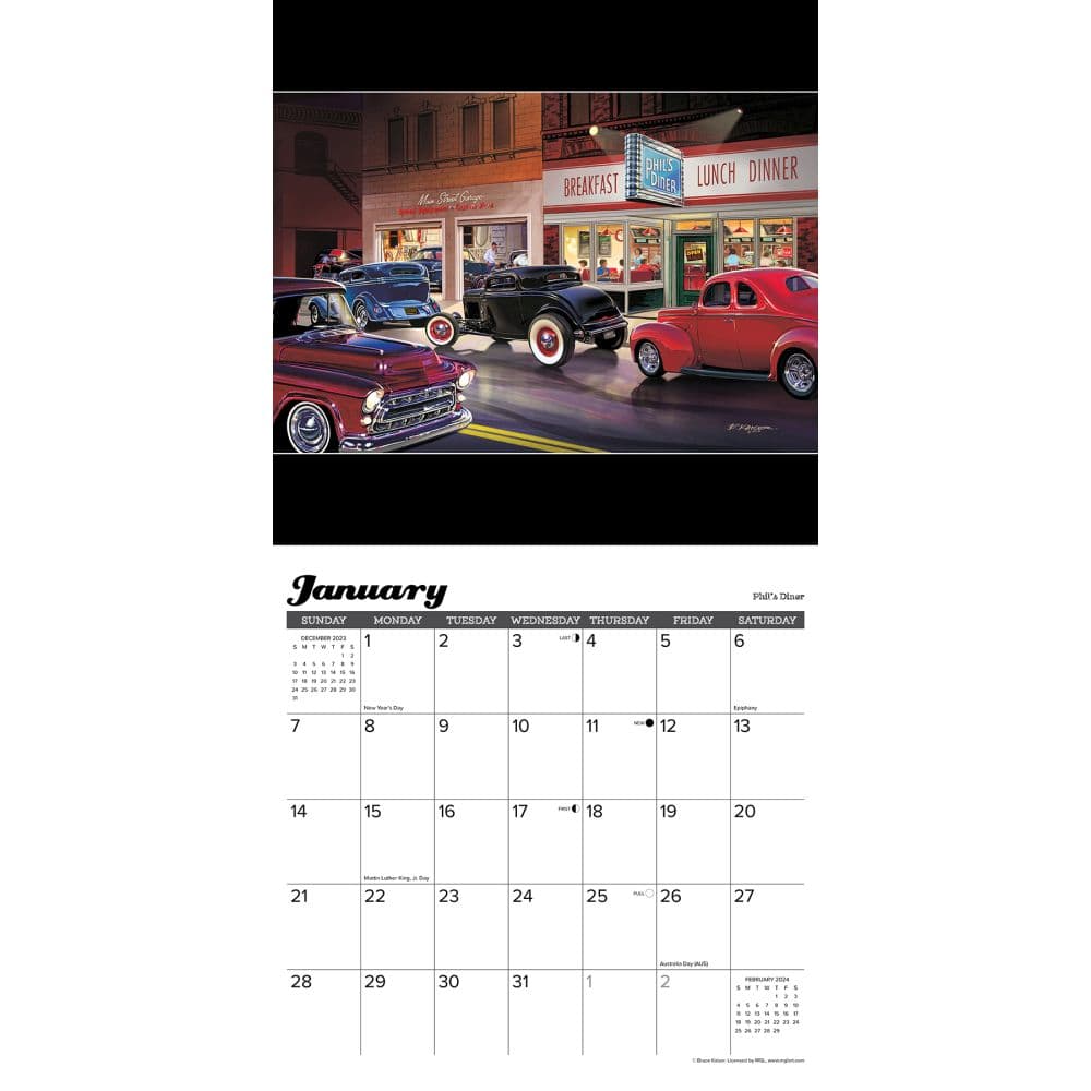 Cruisin and Chrome Classic 2024 Wall Calendar Interior Image width=&quot;1000&quot; height=&quot;1000&quot;