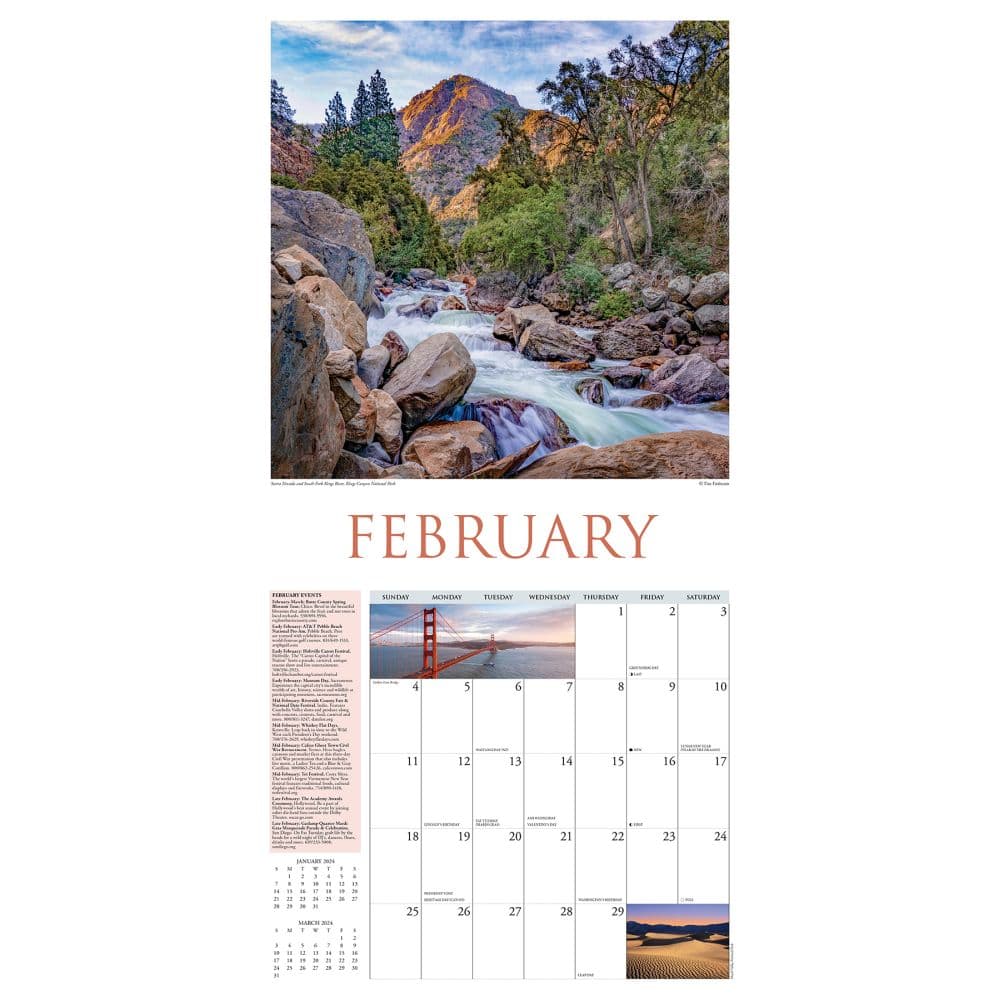 California Travel & Events 2024 Wall Calendar