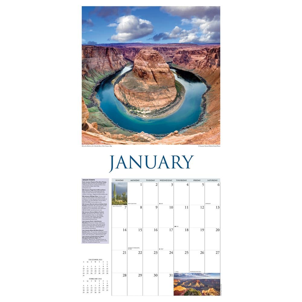 Arizona Travel &amp; Events 2024 Wall Calendar Interior Image width=&quot;1000&quot; height=&quot;1000&quot;