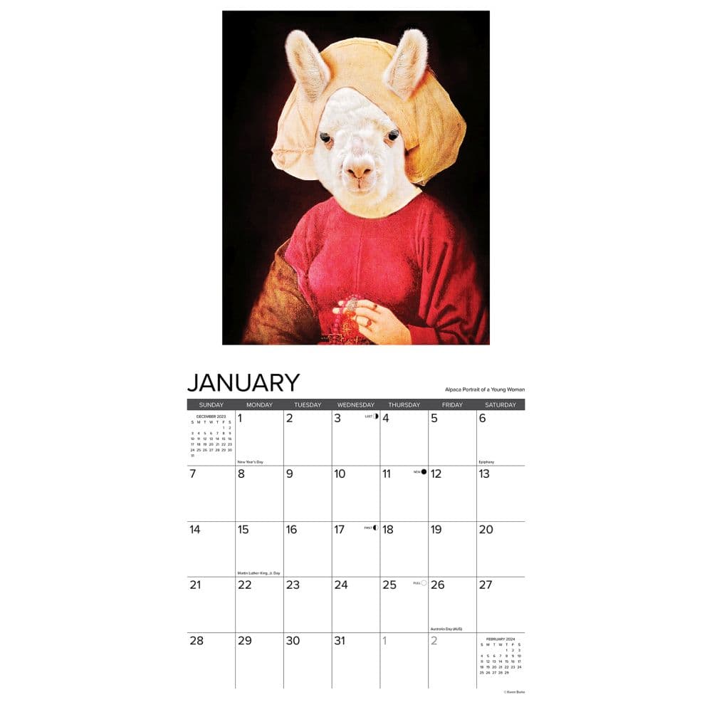 Animal Masterpieces 2024 Wall Calendar Interior Image width=&quot;1000&quot; height=&quot;1000&quot;