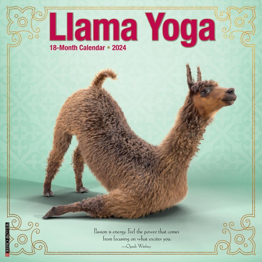 Llama Yoga 2024 Wall Calendar Main Image width=&quot;1000&quot; height=&quot;1000&quot;
