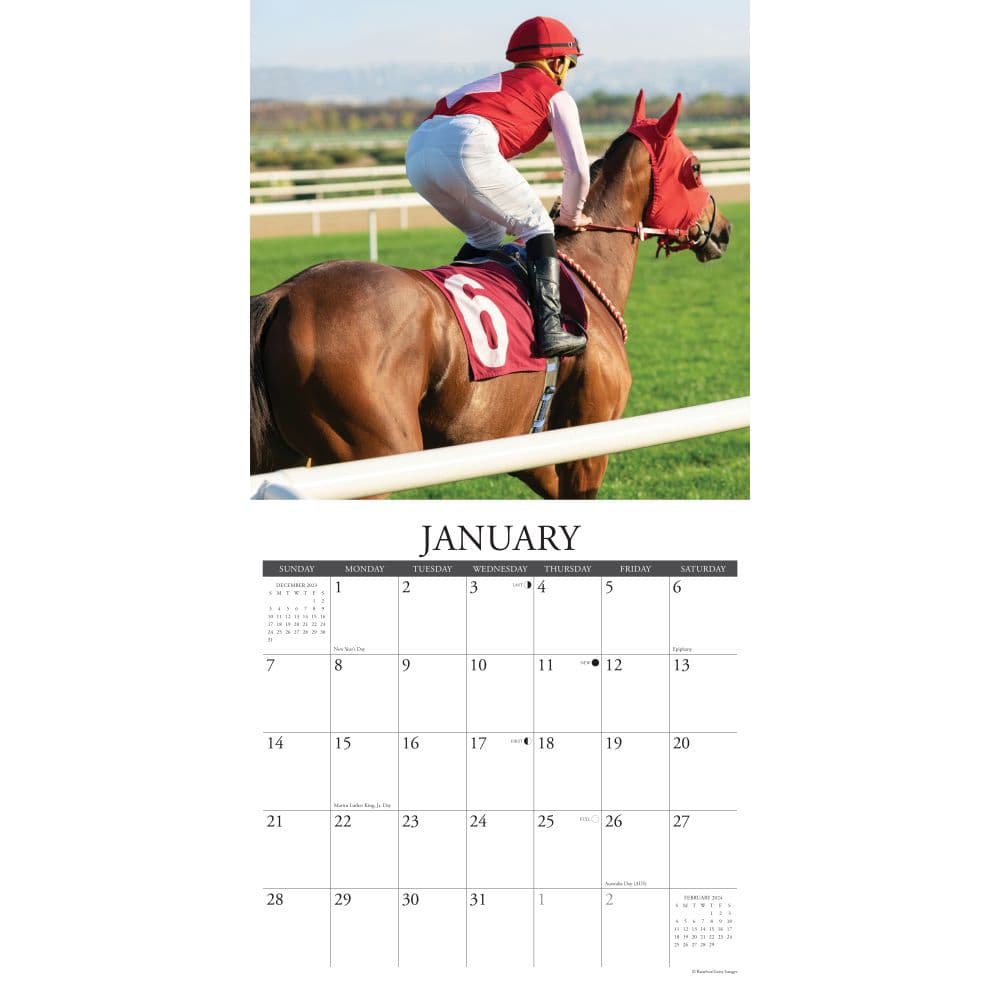 Horse Racing 2024 Wall Calendar Interior Image width=&quot;1000&quot; height=&quot;1000&quot;