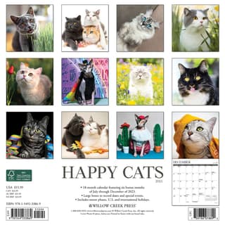 Happy Cats 2024 Wall Calendar - Calendars.com