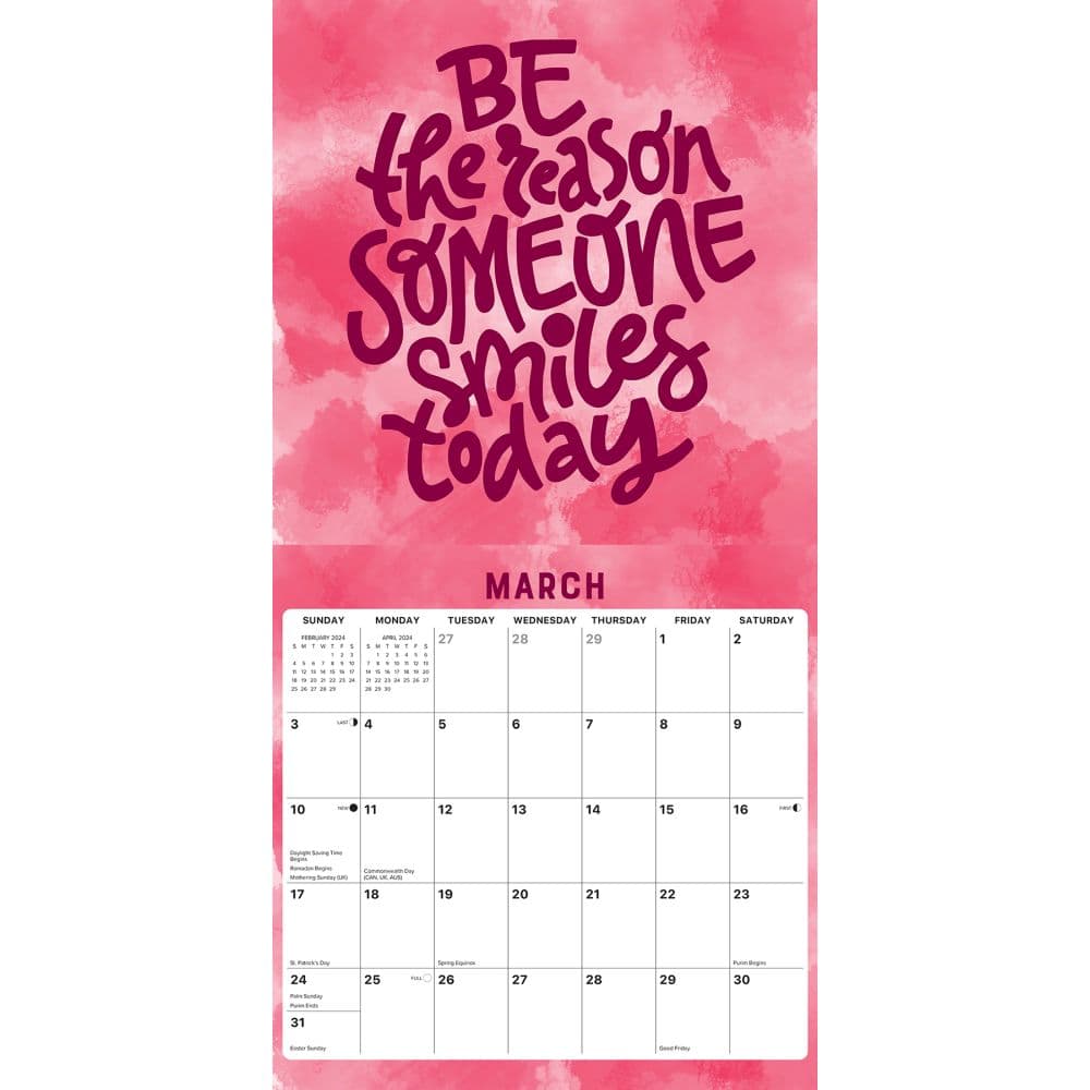 Grateful Thankful Blessed 2025 Wall Calendar
