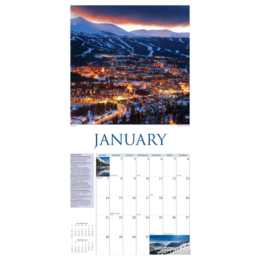Colorado Travel &amp; Events 2024 Wall Calendar Interior Image width=&quot;1000&quot; height=&quot;1000&quot;