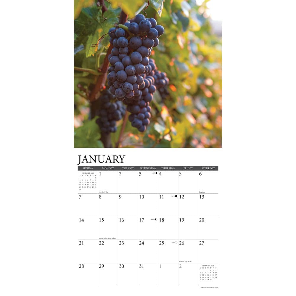 Vineyards 2024 Wall Calendar Interior Image width=&quot;1000&quot; height=&quot;1000&quot;