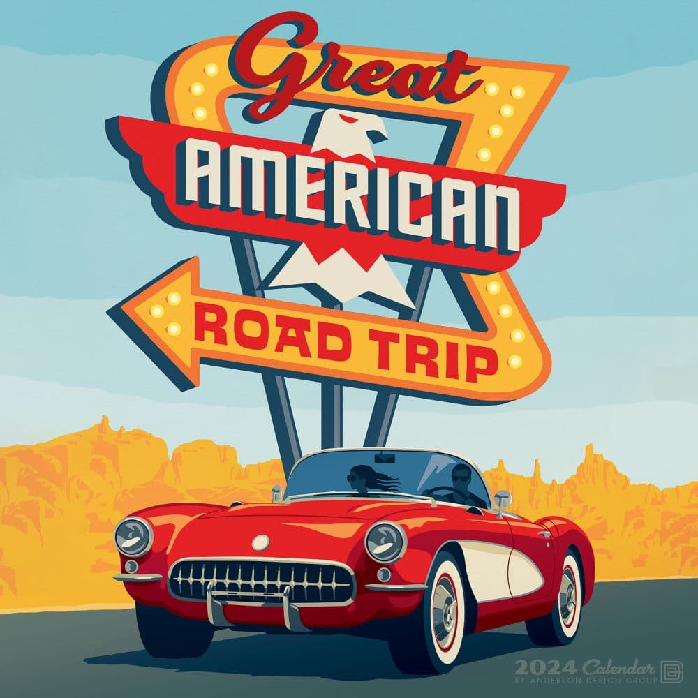 Great American Road Trip Travel Poster 2024 Wall Calendar Calendars Com   202400003931 