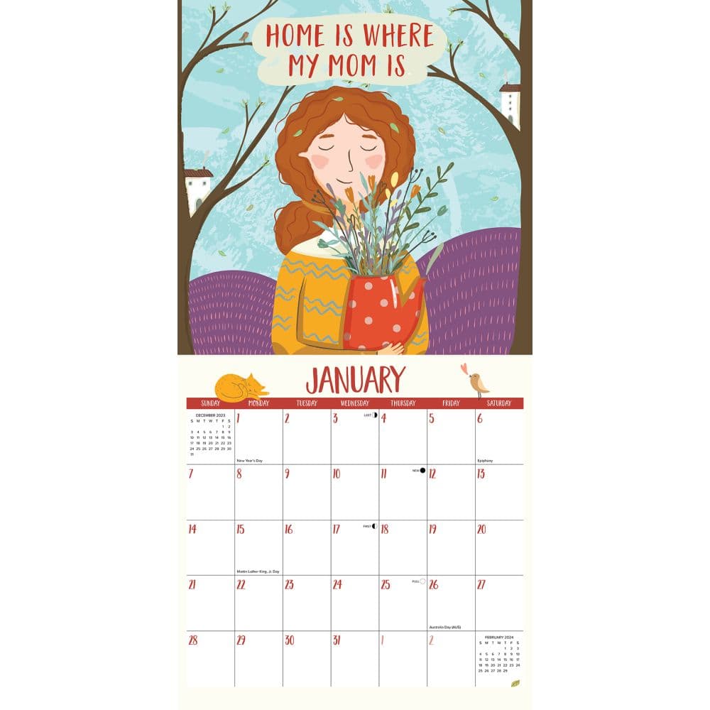Dear Mom I Love You 2024 Wall Calendar Interior Image width=&quot;1000&quot; height=&quot;1000&quot;