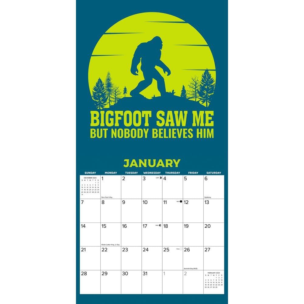 Bigfoot 2024 Wall Calendar