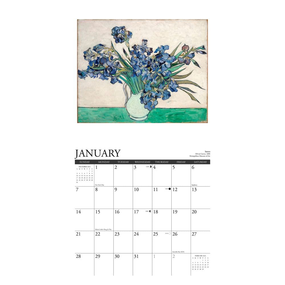 Van Gogh 2024 Wall Calendar Interior Image width=&quot;1000&quot; height=&quot;1000&quot;