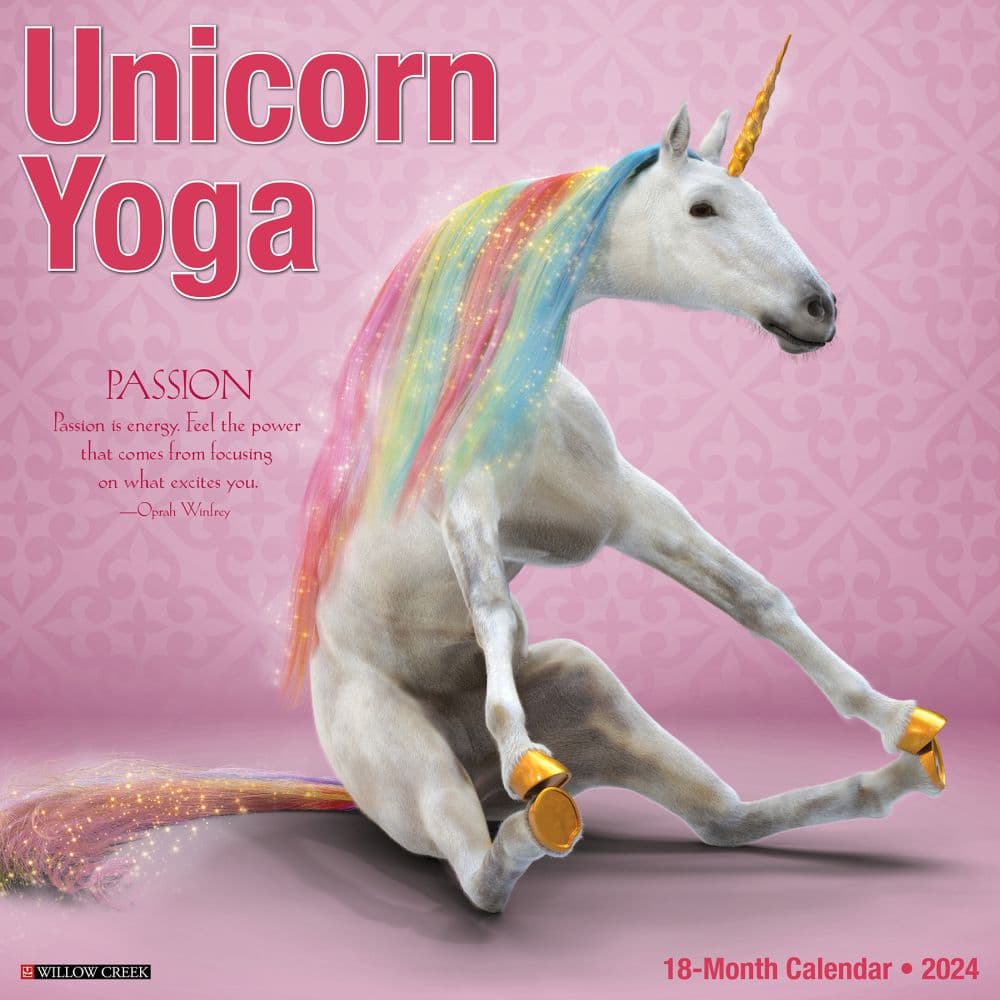 Unicorn Yoga 2024 Wall Calendar Main Image width=&quot;1000&quot; height=&quot;1000&quot;