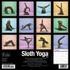 image Sloth Yoga 2024 Wall Calendar Back of Calendar width=&quot;1000&quot; height=&quot;1000&quot;
