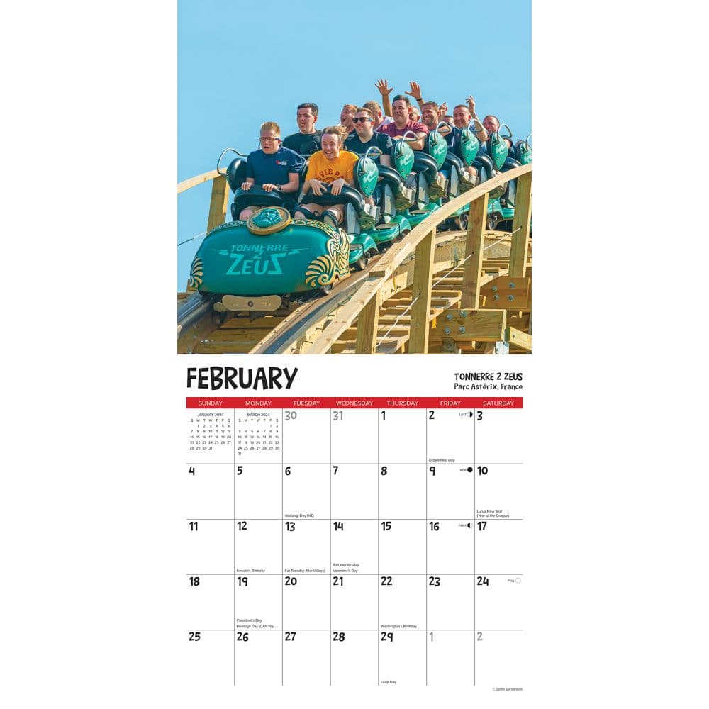 Roller Coasters 2024 Wall Calendar Interior Image width=&quot;1000&quot; height=&quot;1000&quot;