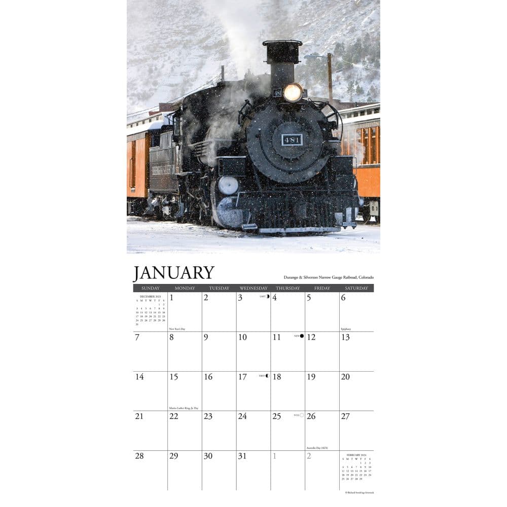 Railroading 2024 Wall Calendar Interior Image width=&quot;1000&quot; height=&quot;1000&quot;