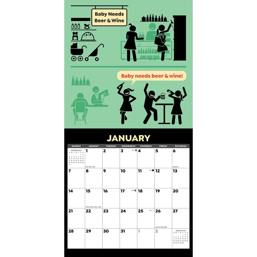 Punctuation Saves Lives 2024 Wall Calendar Interior Image width=&quot;1000&quot; height=&quot;1000&quot;