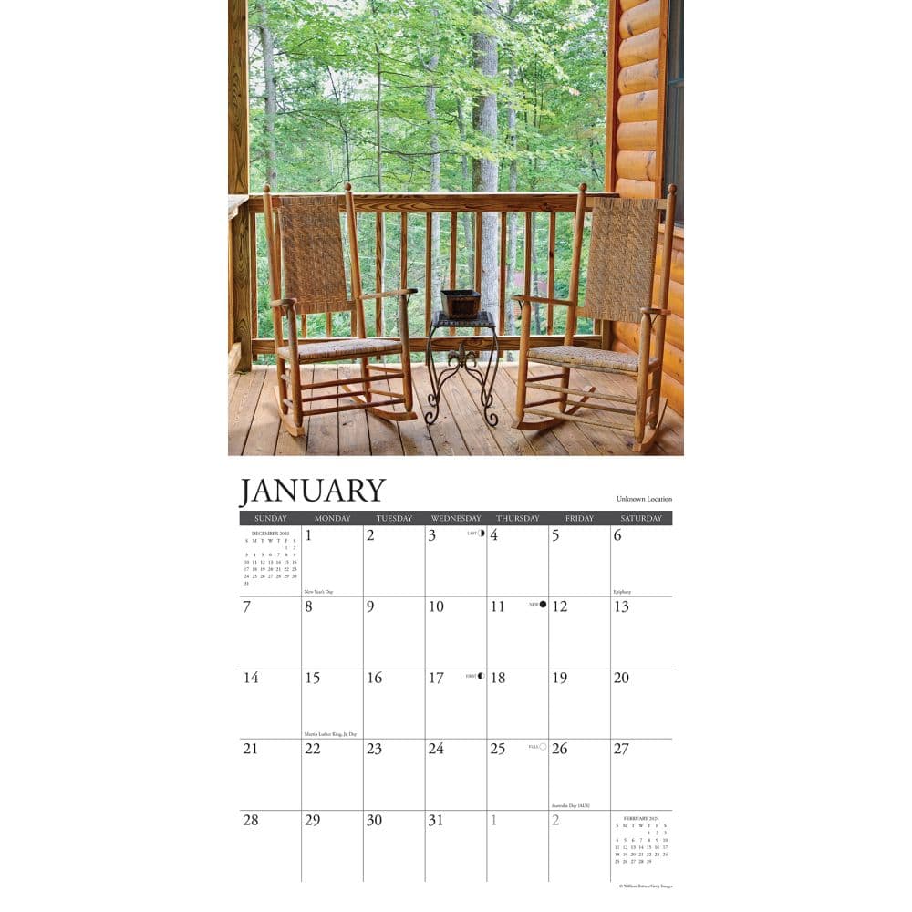 View From the Porch 2024 Wall Calendar Interior Image width=&quot;1000&quot; height=&quot;1000&quot;