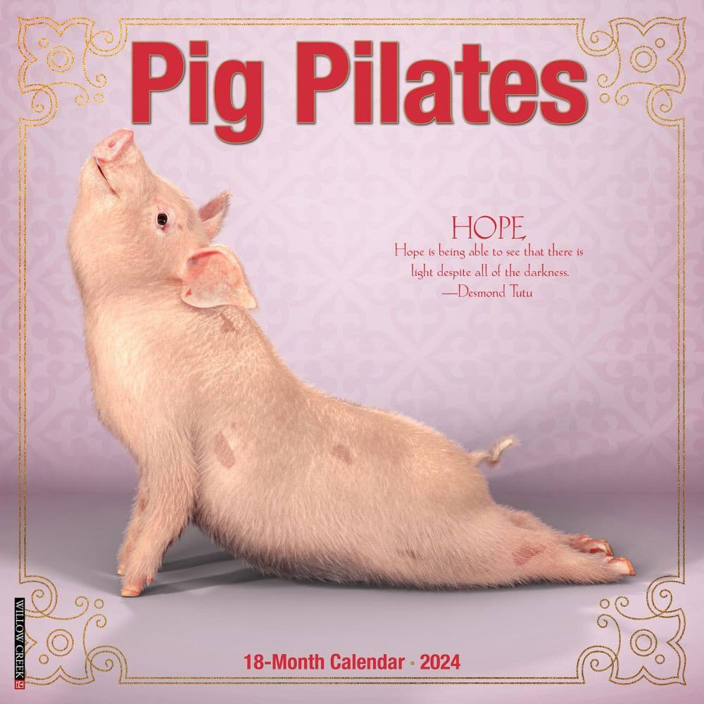 Pig Pilates 2024 Wall Calendar Main Image width=&quot;1000&quot; height=&quot;1000&quot;
