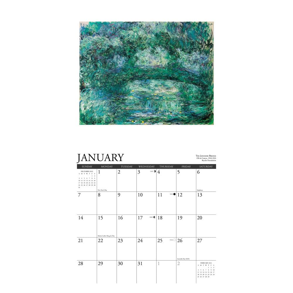Monet 2024 Wall Calendar Interior Image width=&quot;1000&quot; height=&quot;1000&quot;