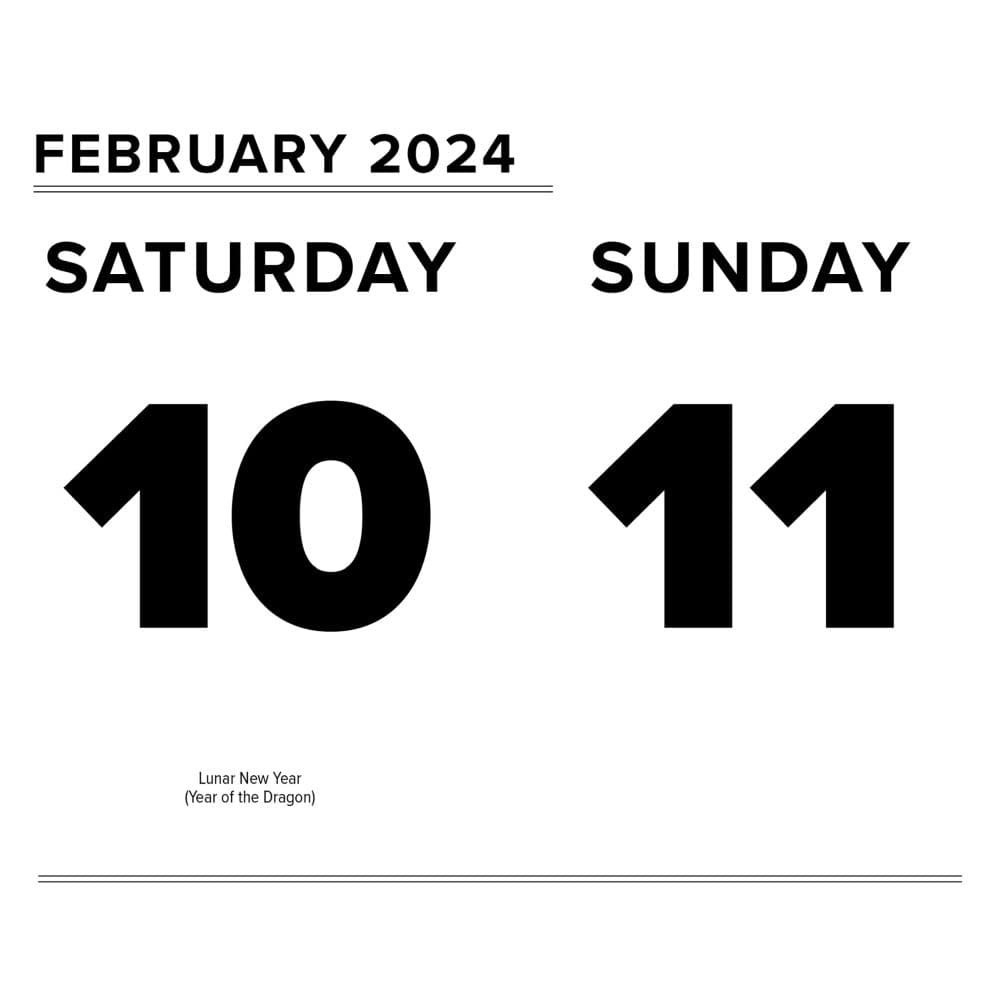 Big Day 2024 Desk Calendar