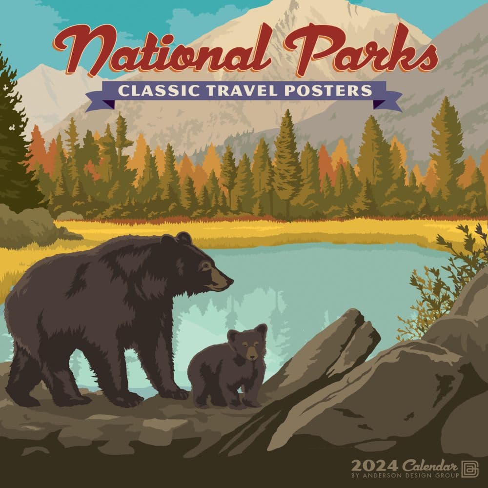 National Parks Art 2024 Mini Wall Calendar