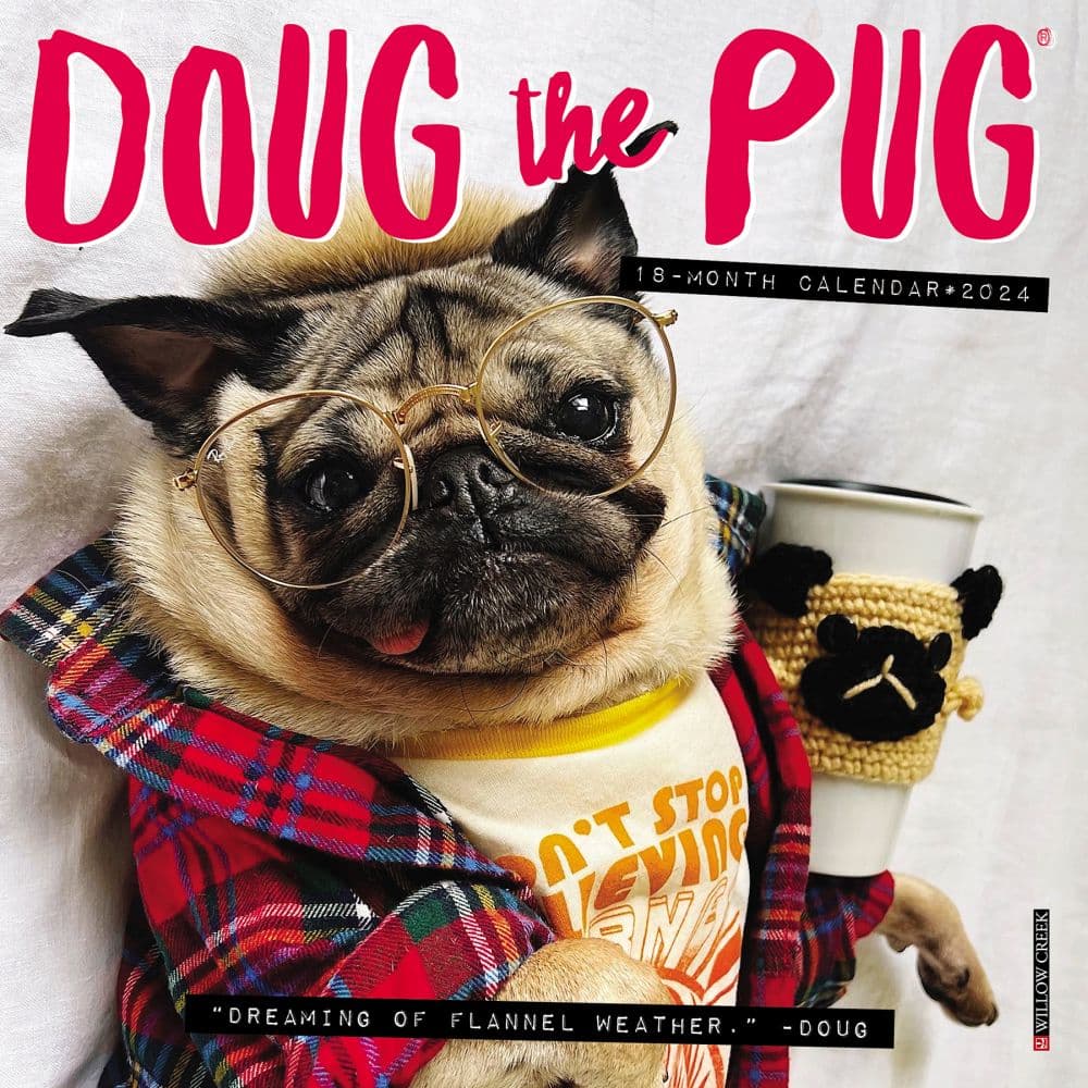 Doug The Pug 2024 Mini Wall Calendar Calendars Com   202400004385 