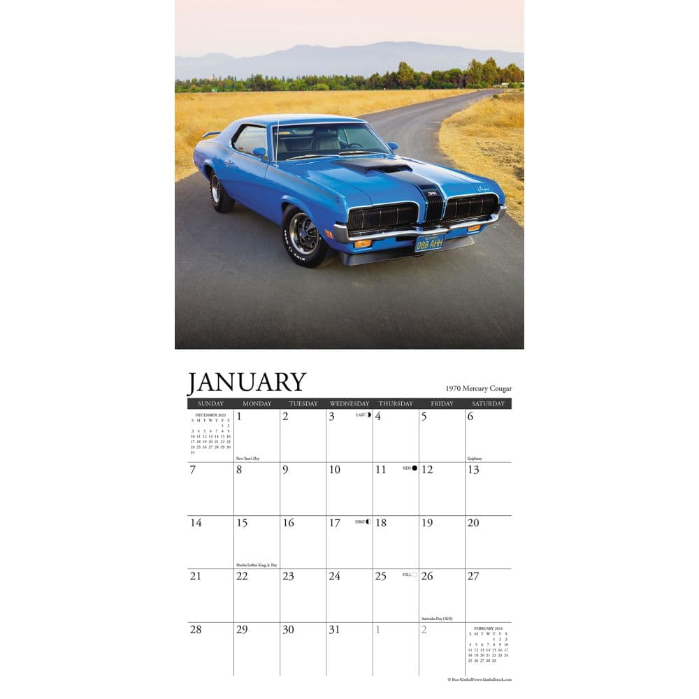 American Muscle Cars 2024 Mini Wall Calendar Interior Image width=&quot;1000&quot; height=&quot;1000&quot;