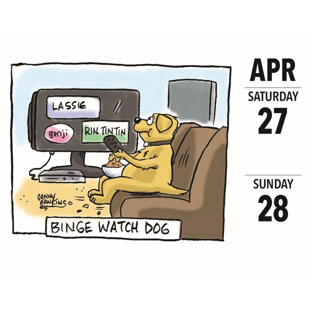 Dog Cartoon A Day 2024 Desk Calendar Interior Image width=&quot;1000&quot; height=&quot;1000&quot;