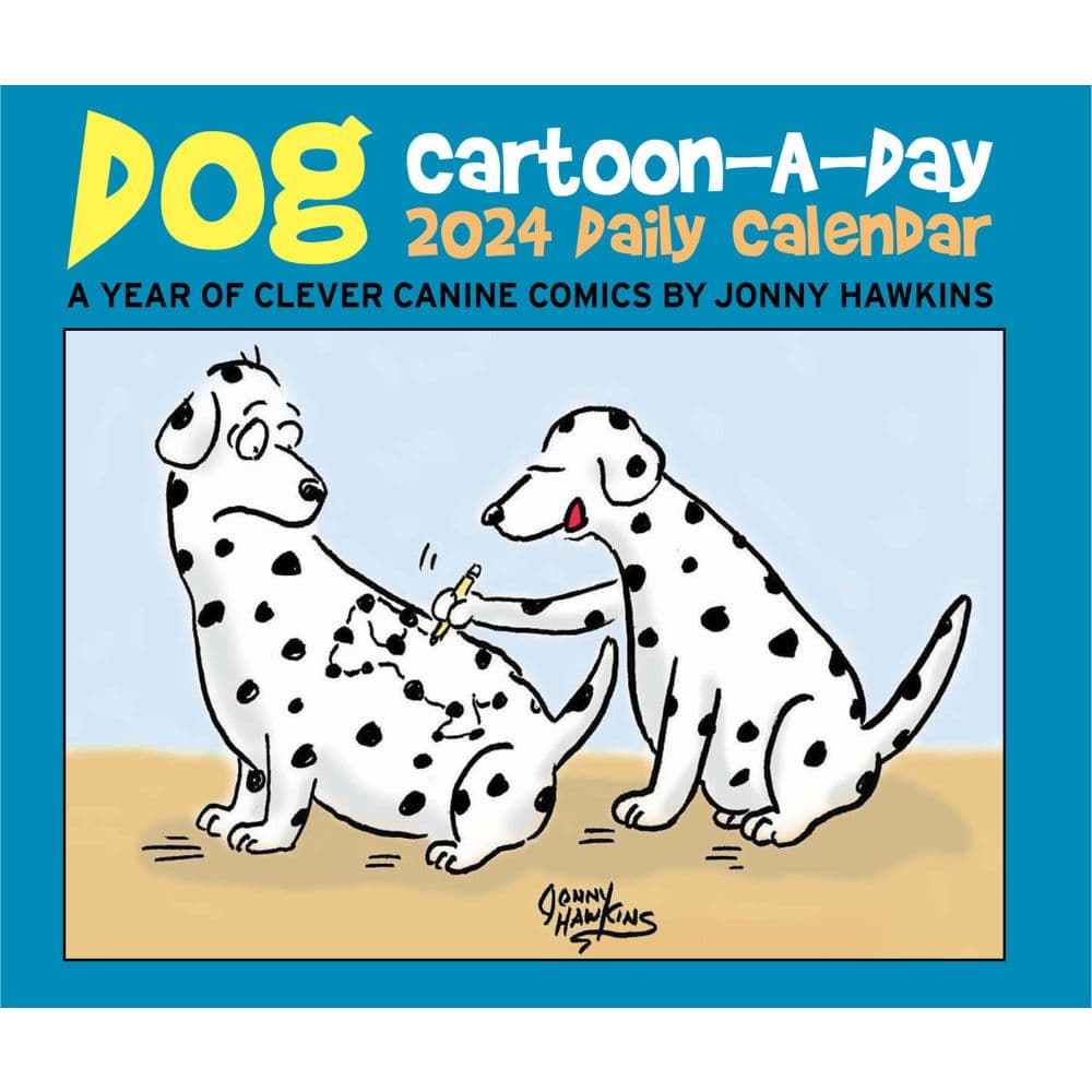 Dog Cartoon A Day 2024 Desk Calendar Wall Example width=&quot;1000&quot; height=&quot;1000&quot;