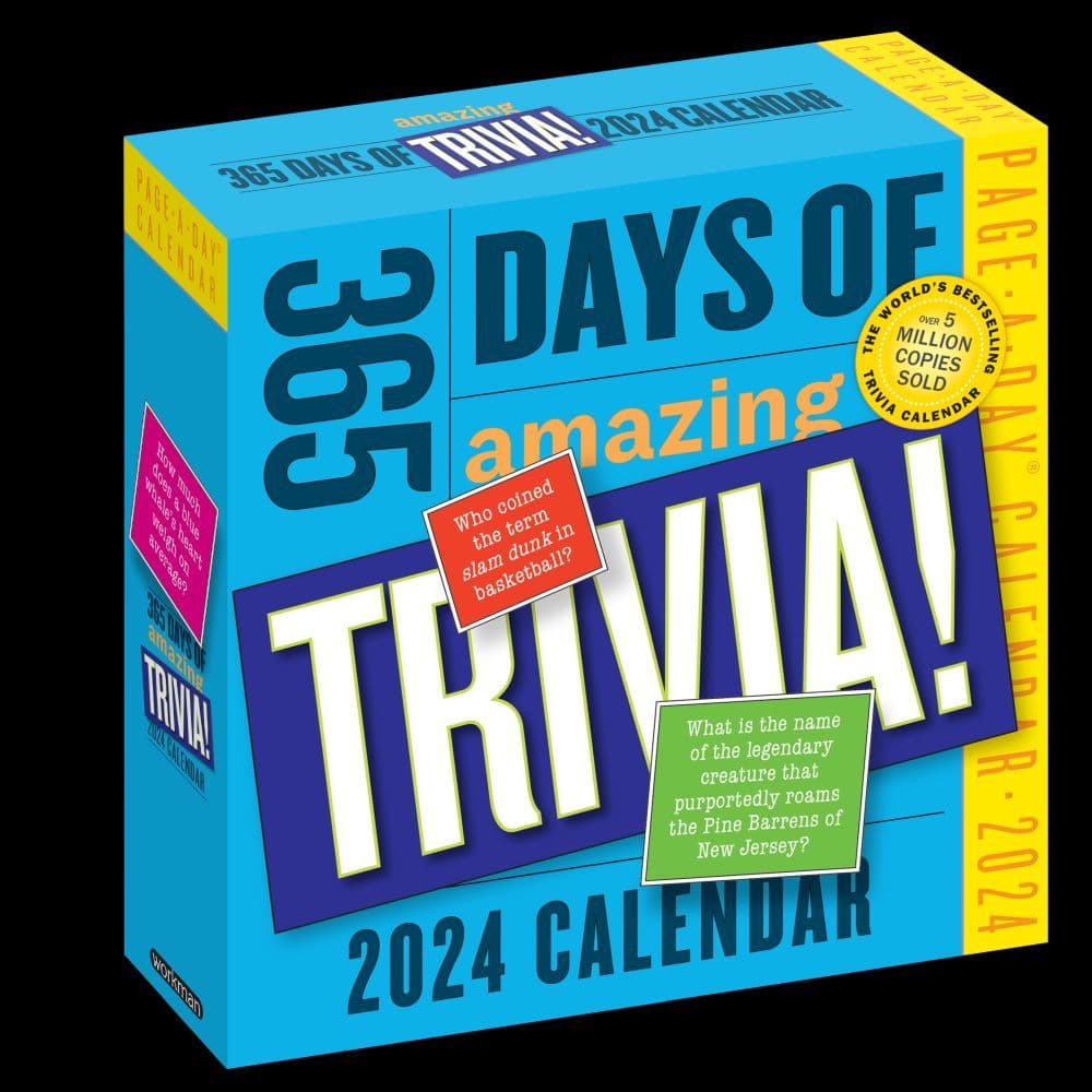 Amazing Trivia 2024 Desk Calendar