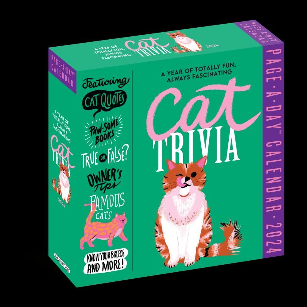Cat Trivia 2025 Desk Calendar