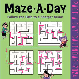 Maze-A-Day 2024 Desk Calendar