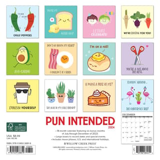 Pun Intended 2024 Mini Wall Calendar - Calendars.com