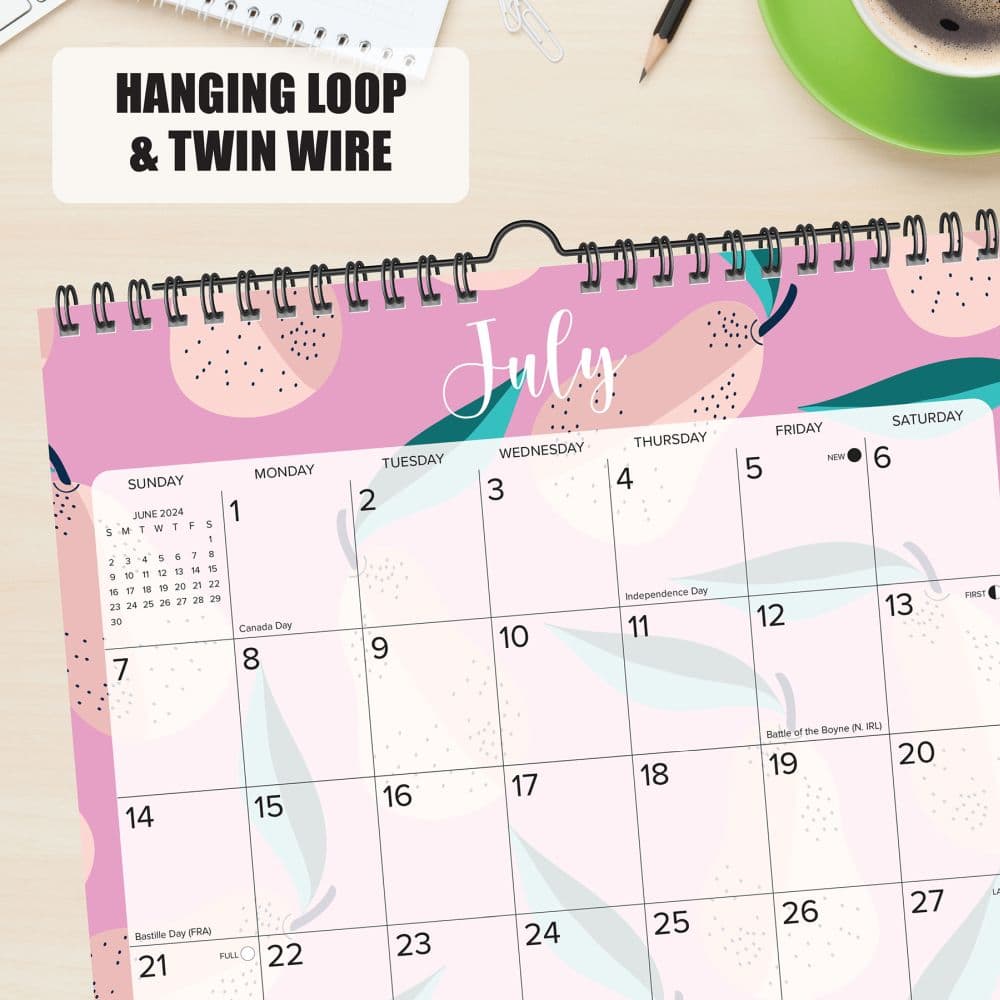 Pinky Pear Spiral 2024 Wall Calendar Wall Example width=&quot;1000&quot; height=&quot;1000&quot;