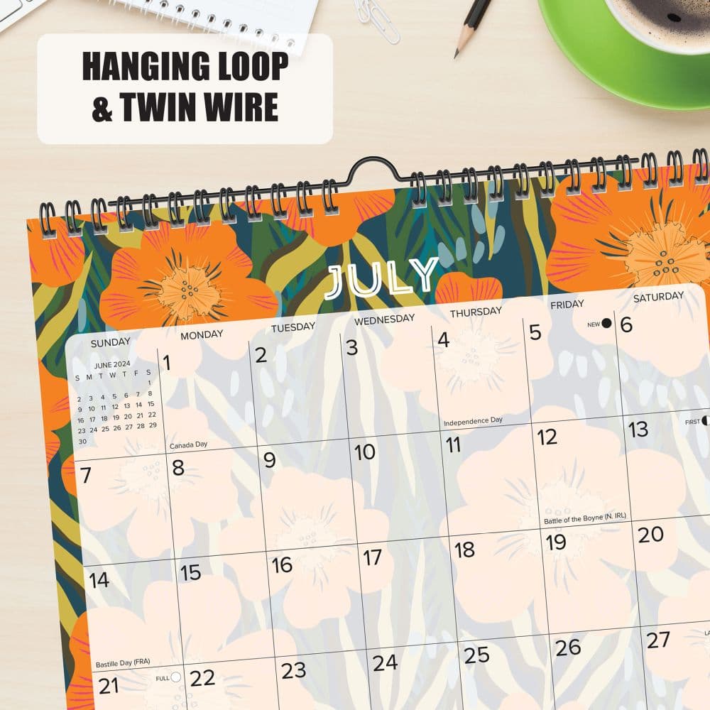 Marigold Flowers Spiral 2024 Wall Calendar Wall Example width=&quot;1000&quot; height=&quot;1000&quot;