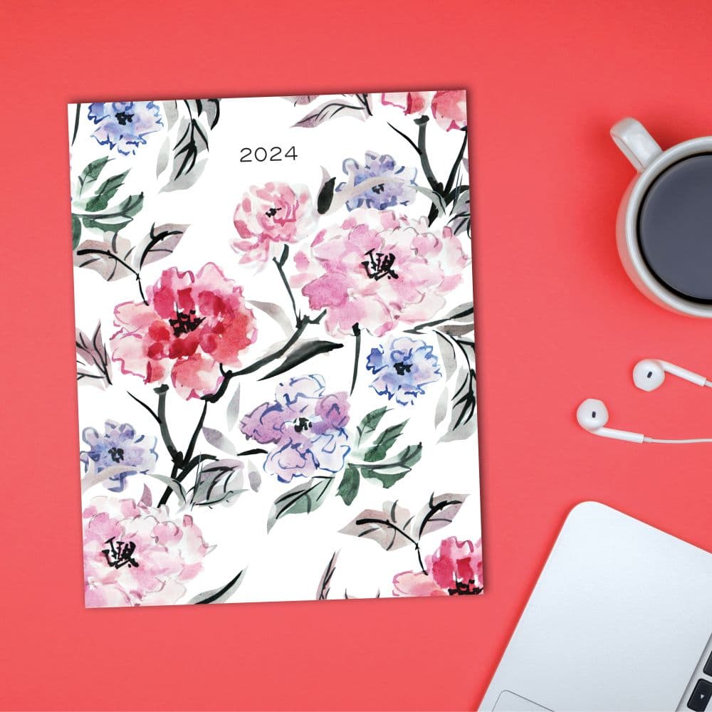 In Bloom Monthly 2024 Planner Flat Lay Image width=&quot;1000&quot; height=&quot;1000&quot;