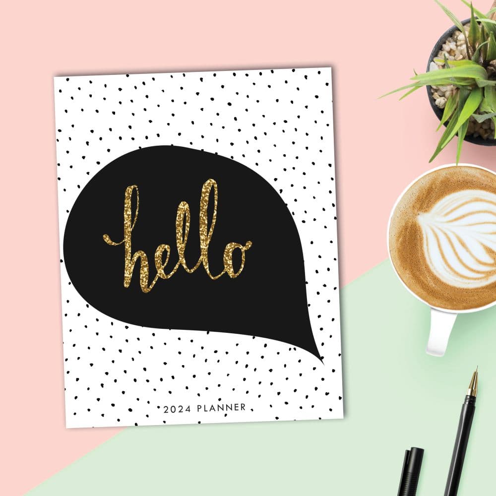 Hello Monthly 2024 Planner Flat Lay Image width=&quot;1000&quot; height=&quot;1000&quot;
