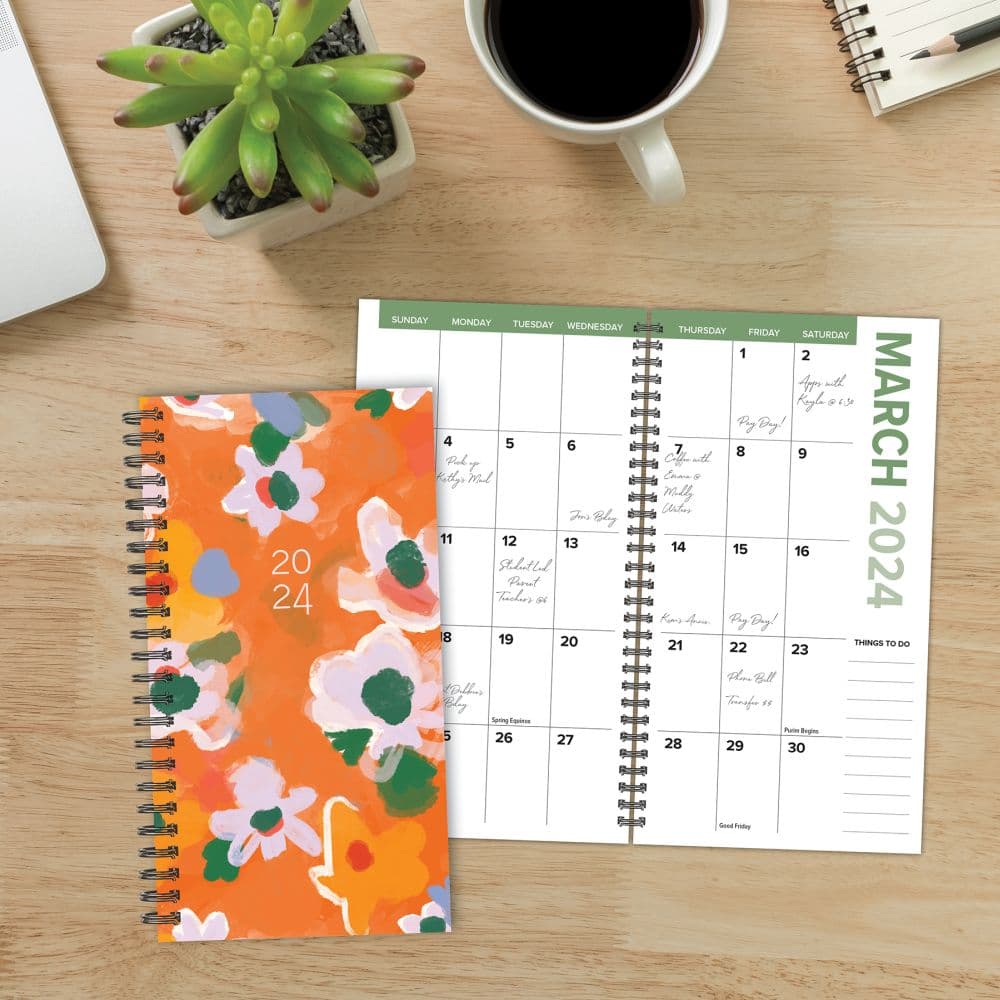 Poppies Spiral 2024 Pocket Wall Calendar