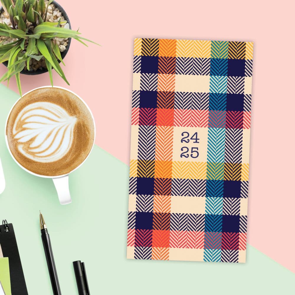 Rad Plaid 2 Year 2024 Pocket Planner Flat Lay Image width=&quot;1000&quot; height=&quot;1000&quot;