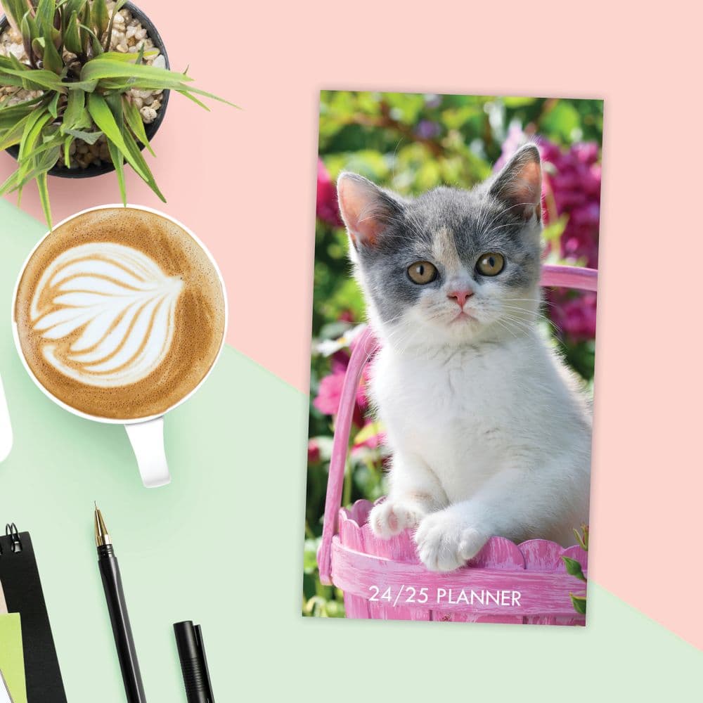 Cute As A Kitten 2 Year 2024 Pocket Planner Flat Lay Image width=&quot;1000&quot; height=&quot;1000&quot;