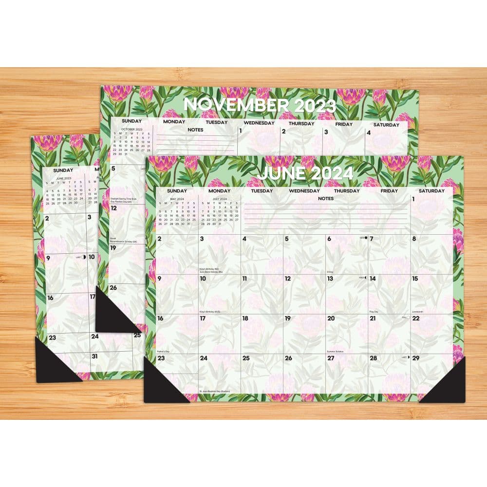 Bold Blossoms 2024 Desk Pad Back of Calendar width=&quot;1000&quot; height=&quot;1000&quot;