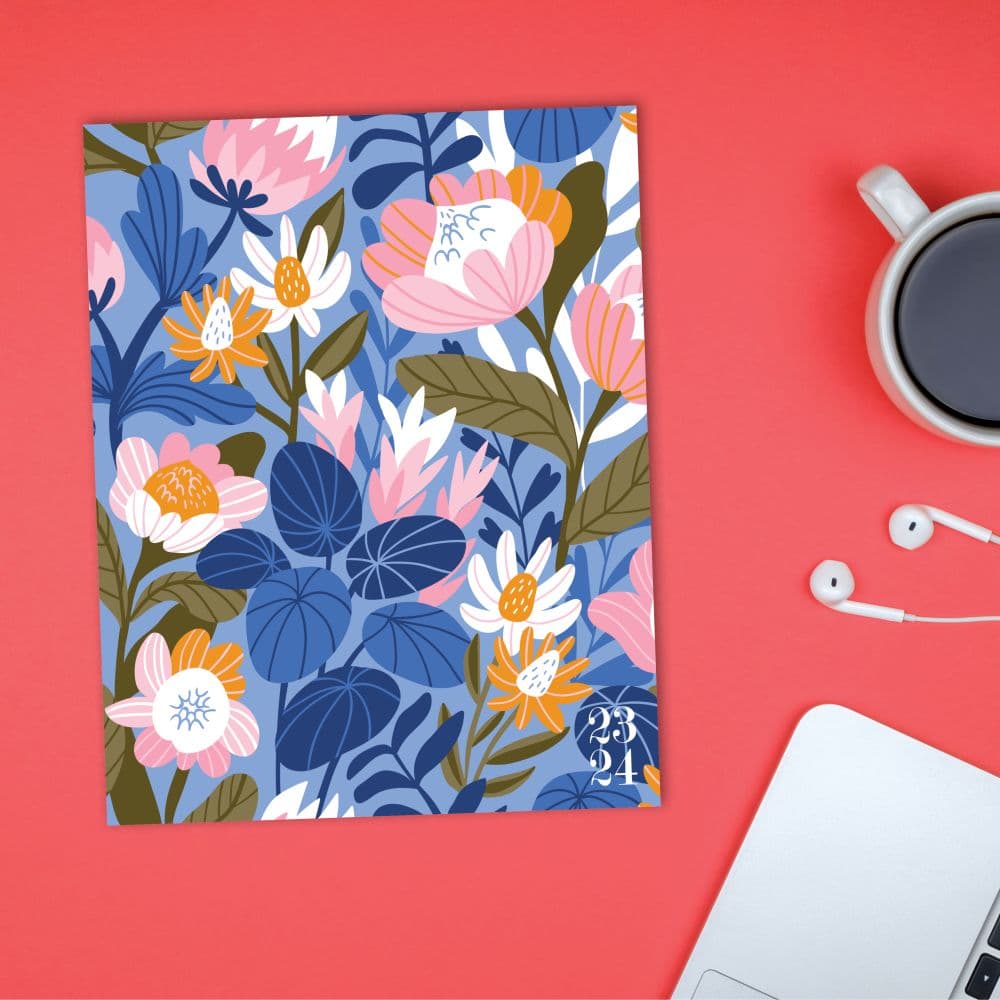 Blue Bloom 2024 Monthly Planner Flat Lay Image width=&quot;1000&quot; height=&quot;1000&quot;