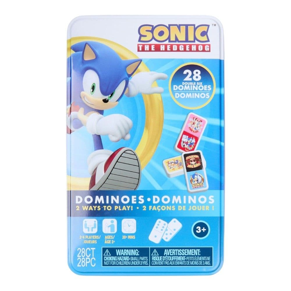 MasterPieces Sonic the Hedgehog Dominoes 28-Piece Tin Set Main Product Image