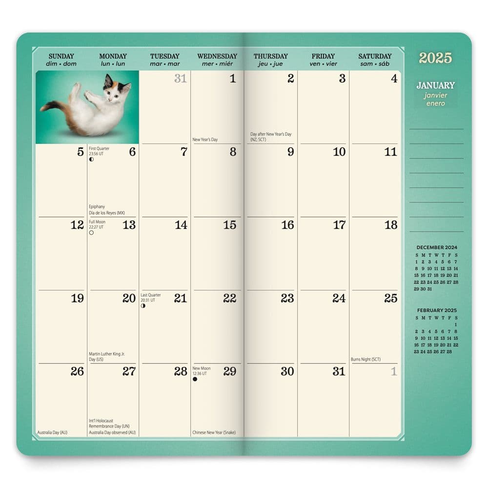 Yoga Kittens 2 Year 2025 Pocket Planner Second Alternate Image width=&quot;1000&quot; height=&quot;1000&quot;