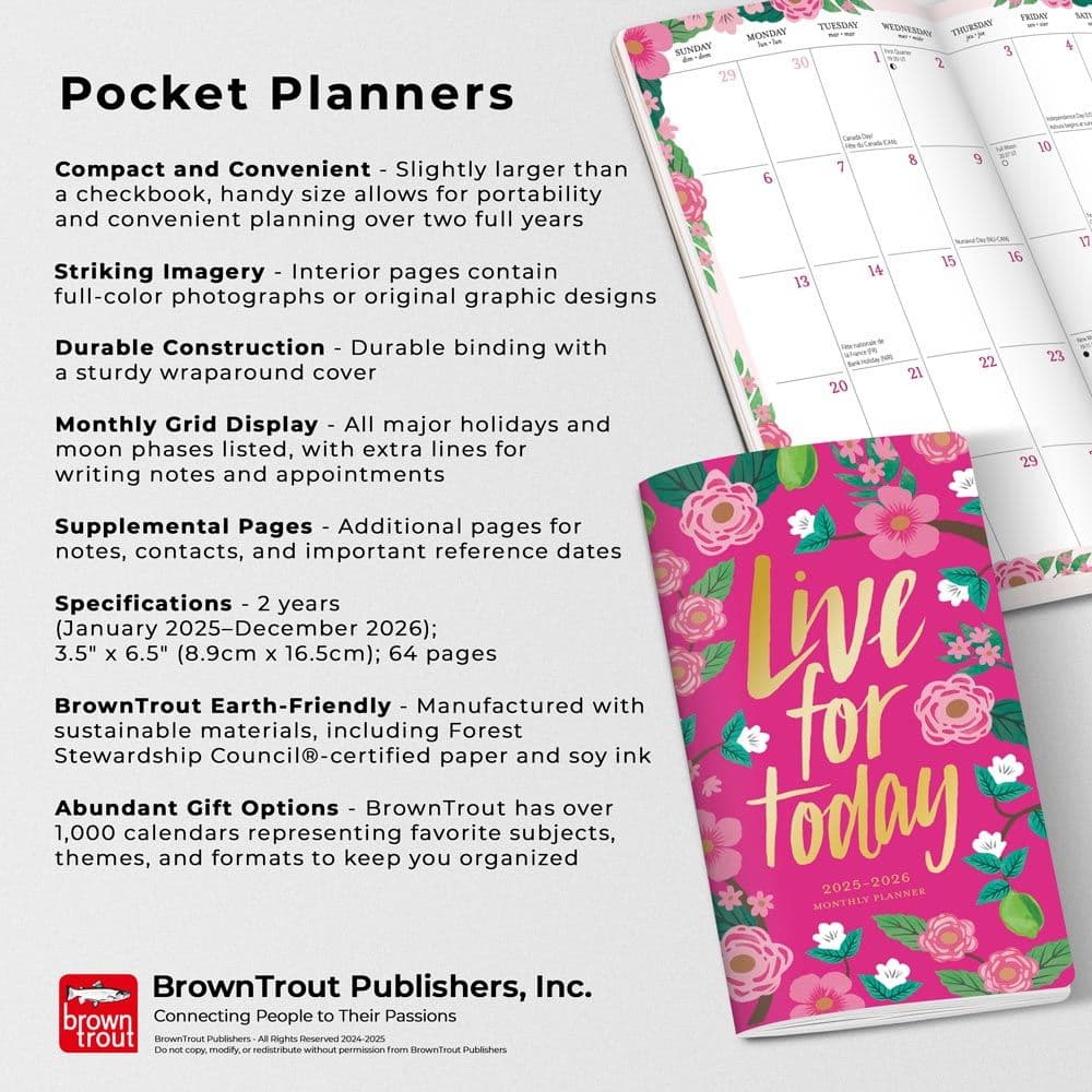 Believe in Yourself 2 Year Pocket Planner Fifth Alternate Image width=&quot;1000&quot; height=&quot;1000&quot;