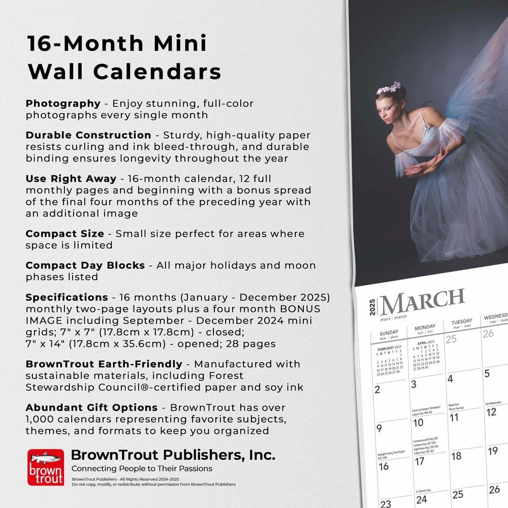 Ballet 2025 Mini Wall Calendar Fifth Alternate Image width=&quot;1000&quot; height=&quot;1000&quot;