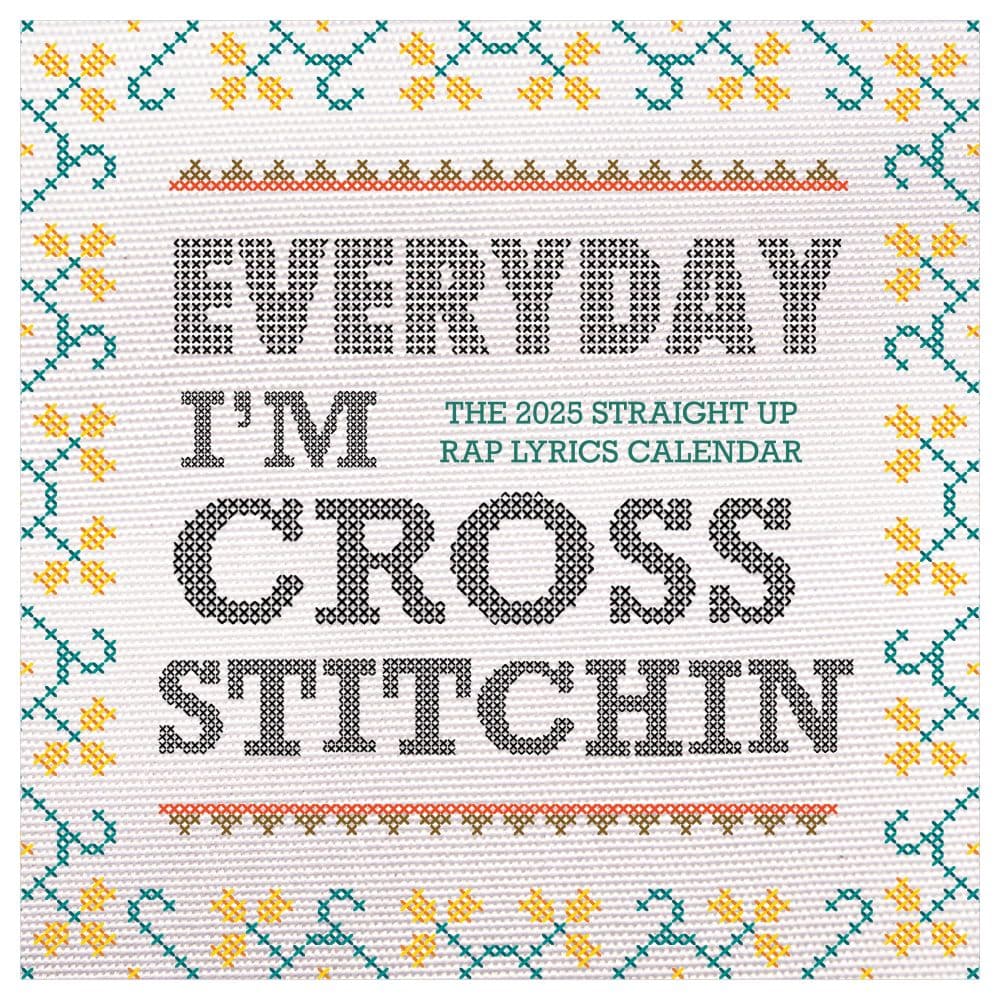 Image of Cross Stitch Lyrics 2025 Wall Calendar