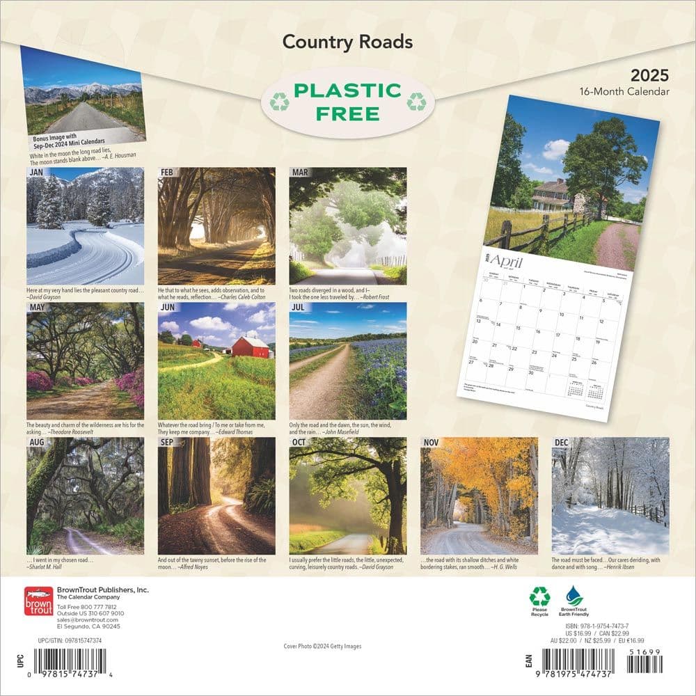 Country Roads 2025 Wall Calendar First Alternate Image width=&quot;1000&quot; height=&quot;1000&quot;