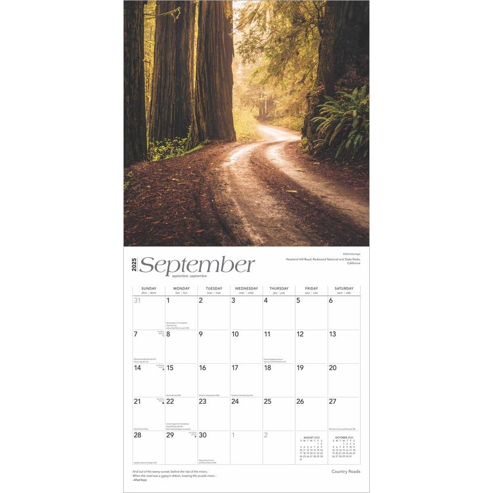 Country Roads 2025 Wall Calendar Third Alternate Image width=&quot;1000&quot; height=&quot;1000&quot;