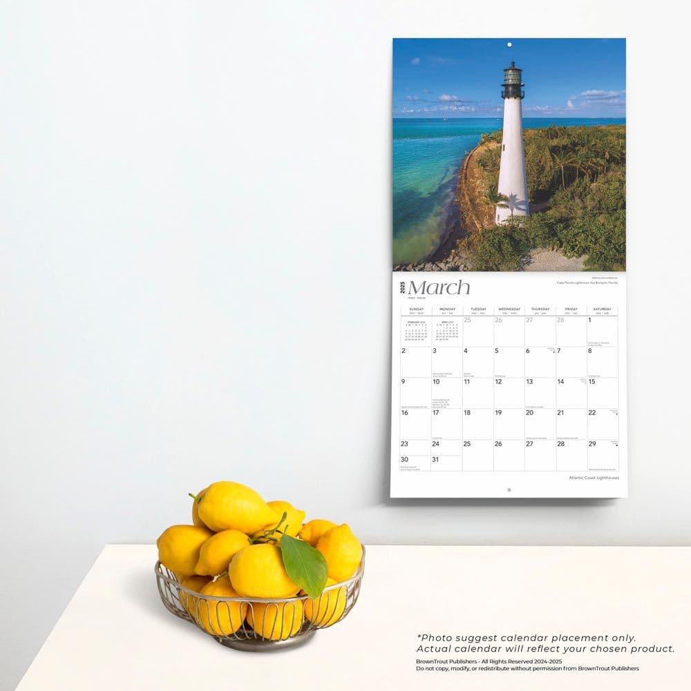 Lighthouses Atlantic Coast 2025 Wall Calendar Fourth Alternate Image width=&quot;1000&quot; height=&quot;1000&quot;